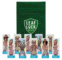 Lion Rolling Circus Perforated Tips (10 Packs) with Leaf Lock Gear Smell Proof Pouch - 11 Item Bundle