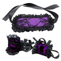 Trenton Sexy Lace Blindfold Eye Mask Role Play Handcuff Fancy Costume for Womens