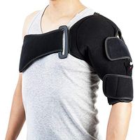 Hot/Cold Shoulder Brace Ice Pack with Air Compression Wrap Shoulder Cuff Support Brace for Rotator Cuff Surgery, Tendinitis, Strains, Sports Injuries, Sprain, Dislocation(Left/Right Shoulder Support)