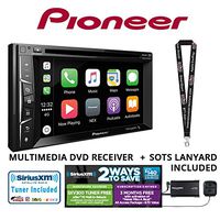 Pioneer AVH-1330NEX 6.2" DVD Receiver HD Radio Apple CarPlay Built in Bluetooth with SiriusXM Satellite Radio Tuner SXV300v1 and a Free SOTS Lanyard