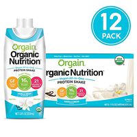 Orgain Organic Vegan Plant Based Nutritional Shake, Vanilla Bean - Meal Replacement, 16g Protein, 21 Vitamins & Minerals, Non Dairy, Gluten Free, Lactose Free, Kosher, Non-GMO (Packaging May Vary)