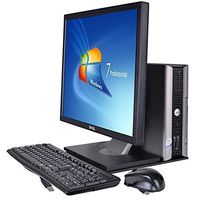 Dell OptiPlex 760 Core 2 Duo E8600 3.3GHz 4GB 500GB DVD Windows 10 Professional USFF & Dell 19 LCD Monitor Bundle
