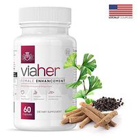 ViaHer Herbal Supplement Pills for Women - Enhancer for Female Drive, Mood, Performance Using a Natural Boost in Energy. High Quality Ginkgo biloba, l arginine & Vitamins (60 Capsules)
