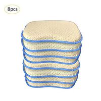 FABSELLER Small 8 Word Cleaning Car Sponge - Car Defogging Decontamination Glass Sponge Cleaning Double Wipe (8pcs)