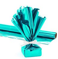 Hygloss Products Mylar Gift Wrap Roll, 24 Inches X 8.3 Feet, Metallic Turquoise Pkg/1
