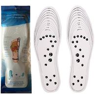 Magnetic Massaging Insoles HQXING(Haiqi) for Women Men Reflexology Foot Acupressure Magnetic Massage Pain Relief Shoe Inserts (White)