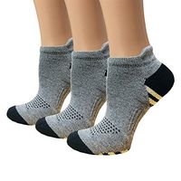 3 Pairs Copper Compression Ankle Socks Women & Men Sport Plantar Fasciitis Arch Support - Best For Athletic &Travel