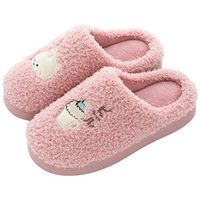 residentD 🌷🌷3.5-10Y Toddler Kids Home Slippers Baby Girls Boys Cartoon Warm Indoors Floor Shoes (Age:6.5-7Years, Pink)