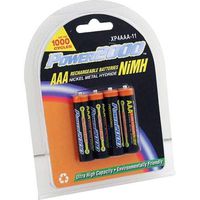 Power2000 XP4AAA-11 1150mAh NiMH AAA Rechargeable Batteries (4 Pack)