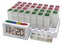 MedCenter Systems Low Profile System 31 Day Organizer with Talking Alarm Clock