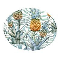 Togethor Bathroom Carpet Plant Gardening Comfortable Round Flannel Kitchen Anti-Slip mat Carpet Botany Elements Blanket