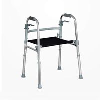 Rollators KALO ROMX-Standard Walkers Comfy Lightweight Handle Classic Folding Walker, Adjustable Height 29-36 Inch, Silver