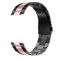 Wearlizer Compatible for Fitbit Versa/Versa 2/Fitbit Versa Lite Bands Women Men,Ultra-Thin Lightweight Replacement Band Strap (Black+Rose Gold)