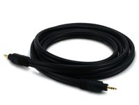 Monoprice 105577 6-Feet Premium Stereo Male to Stereo Male 22AWG Audio Cable - Black