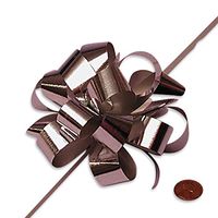 4" Metallic Silver Pull String Bow | Quantity: 50 Width 3/16"