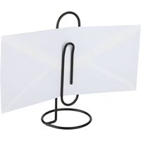 Home-X - Jumbo Desk Paper Clip Memo Holder & Organizer, Perfect Office Accessory to Hold, Organize and Access Bills, Letters, Reminders and Notes, Black