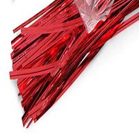 Bright Sun 25 pcs Red Metallic Cellophone Ties 6" #CCMN