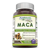 Pure Naturals Maca 950 Mg - Made with Organic Maca Root 360 Veggie Capsules- Promotes Immune Function*, Positive Mood and Reduce Fatigue*
