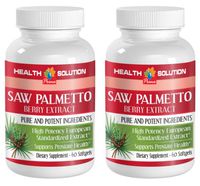 Prostate Supplements- Saw Palmetto Berry Extract - Men Enhancement Pills - 2 Bottle 120 Softgels