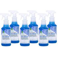 Naturama, Natural Glass Cleaner Spray - Organic Natural Cleaner, Streak Free and Multi Glass Use (32 Ounce 6 Pack)