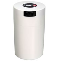 Tightvac - 1 oz to 6 ounce Airtight Multi-Use Vacuum Seal Portable Storage Container for Dry Goods, Food, and Herbs - White Cap & Body