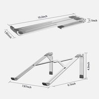 Laptop Stand Portable Laptop Stand Foldable Desktop Notebook Holder Mount Adjustable Eye-Level Ergonomic Design Portable Laptop Riser for MacBook Notebook Computer PC iPad Tablet