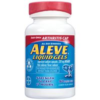 Aleve Liquid Gels with Easy Open Arthritis Cap, Naproxen Sodium Capsules 220 mg (NSAID), Pain Reliever/Fever Reducer, Fast Pain Relief, 80 Count