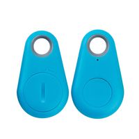 Anti Lost Alarm Sensor Spy GPS Tracker for Key Wallet Car Kids Pets Dog Cat (2PC, Blue)