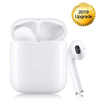Bluetooth 5.0 Wireless Earbuds Noise Canceling Sports 3D Stereo Headphones with【24Hr Playtime】IPX5 Waterproof, Pop-ups Auto Pairing, Built-in Binaural Mic Headset for Android/iPhone Apple Airpods