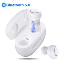 Ture Wireless Earphone, Bluetooth 5.0 TWS Mini in-Ear Earbuds, Deep Bass 4H Playtime 3D Stereo Sound Sport Headset with Mic Portable Charging case widely Compatible with All Bluetooth Devices (White)