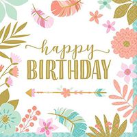 1st Birthday 'Boho Girl' Lunch Napkins (16ct)