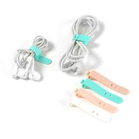 Agreatca 40PCS Mini Silicone Reusable Fastening Cable Strap Wire Organizer for Wire management,Earphone Cable,Date Cable,Cord Cables etc.