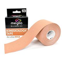 Meglio Kinesiology Tape Uncut 5m Roll, Latex Free, Therapeutic & Hypoallergenic Sports Strapping Tape, Breathable and Waterproof Adhesive Muscle Tape, Support Muscles for Sports & Injury Recovery