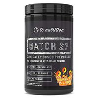Batch 27 Pre Workout Powder - Nitric Oxide Booster & Nootropic Preworkout for Men and Women w/Citrulline, Beta Alanine, More | Instant Strength, Energy, and Focus | Keto Friendly, 20sv Peach Rings