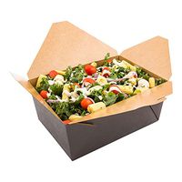 Restaurantware RWA0148B-50 Disposable Takeout Container, 98 oz / #4, Black