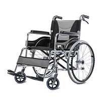 Xiao Jian Wheelchair - Lightweight Folding Portable Travel,Aluminum Alloy Elderly Disabled Manual Wheelchair with Hand Brake Wheelchair (Color : A)