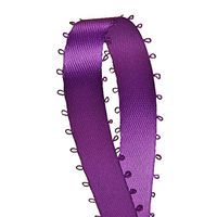 3/16" X 50 Yards Purple Double Face Picot Ribbon