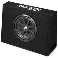 Kicker Single 10-Inch Comp 4 Ohm 150W Loaded Subwoofer Enclosure Box | 43TC104