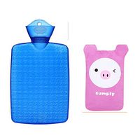 avadfvczvfv Hot Water Bottle-PVC, Transparent, Water, Warm Palace, Warm Waist, Warm Cervical Spine, Explosion-Proof, Hot Water Bottle.8l-blueF