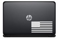 American Flag Vinyl Decal Sticker for Computer MacBook Laptop Ipad Electronics Home Window Custom Walls Cars Trucks Motorcycle Automobile and More (White)