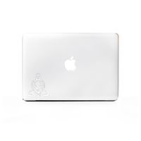 (2X) StickAny Laptop Series Buddha Thin Sticker for MacBook Pro, Chromebook, Surface Pro, and More (White)