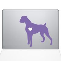 The Decal Guru I Love My Boxer Dog Decal Vinyl Sticker, 13" MacBook Air, Lavender (1481-MAC-13A-LAV)