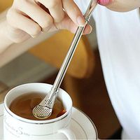 Highpot Stainless Steel Drinking Straw Filter Tea Gourd Washable Practical Tools Bar Accessories