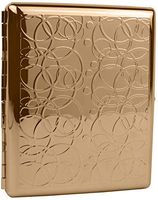 Rose Gold Rings (Full Pack 100s) Metal-Plated Cigarette Case & Stash Box