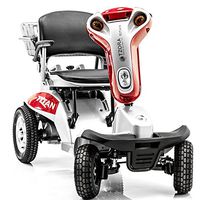 Hummer XL Folding 4-Wheel Electric Scooter Tzora Titan RED + Challenger Mobility Accessories