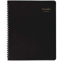 2019-2020 Academic Planner, AT-A-GLANCE Monthly Planner, 7" x 8-3/4", Medium, Black (7012705)