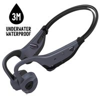 Aztine Bluetooth Bone Conduction Headphones for Swimming, IPX8 & Underwater 3 Meters Waterproof MP3 Player, Play for 8 Hours with 16GB Memory