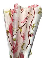 Pink Magnolia Printed Tissue Paper for Gift Wrapping, 24 Large Sheets, 20x30