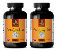 Anti-Aging Pill - Anti-Gray Hair 1200 Mg - Saw Palmetto Extract - 2 Bottles (120 Capsules)