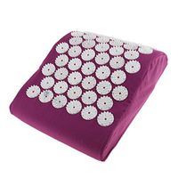 Acupressure Accupressure Massage Pillow Mat Cushion for Neck Shoulder Head Stress Tension Relaxing - Purple, as described